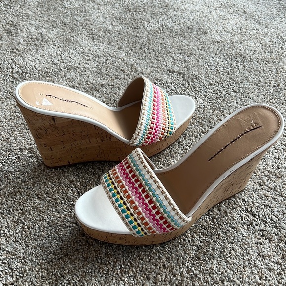 Veronica Beard Dali Woven multi color wedge sandals shoes women size 11 M NWOB - Picture 8 of 9
